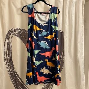 Plus size racer back dinosaur dress